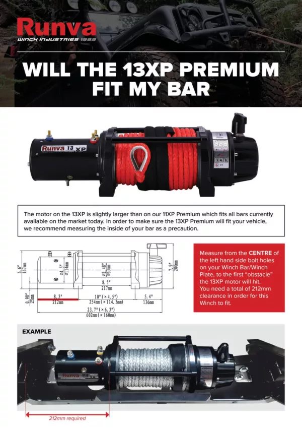 Runva 13xp premium 12V with synthetic rope